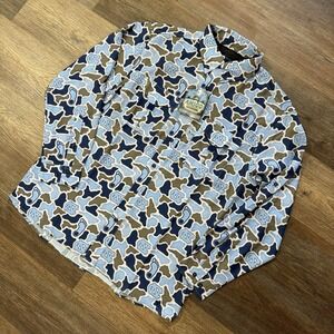 Amigo Provision Company UNC Chapel Hill L/S Lightweight Fishing Camo Shirt Sz XL